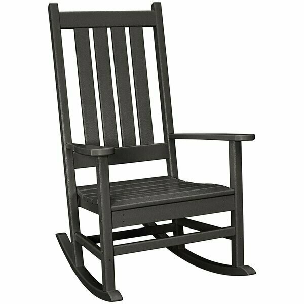 Polywood R140BL Vineyard Black Rocking Chair 633R140BL